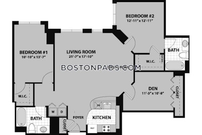 Waltham Apartment for rent 2 Bedrooms 2 Baths - $3,311